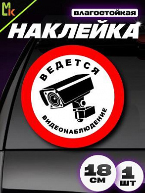 Виниловая наклейка Наблюдение круг VRC 261