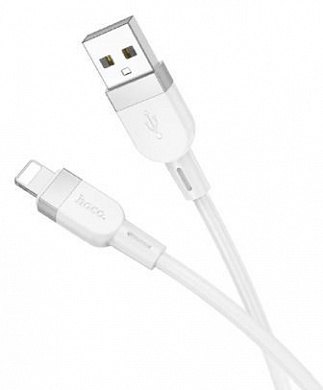 Кабель "Hoco X109IW1 USB-IP" силиконовая оплетка 2.4А  длина 1м белый