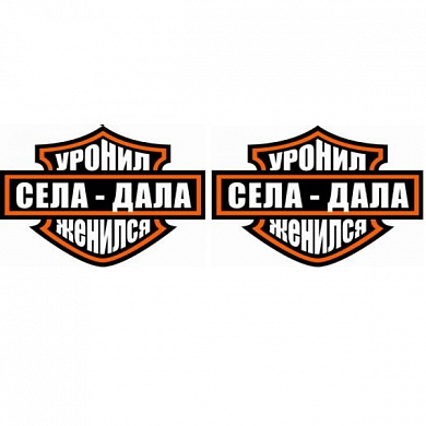 Виниловая наклейка VRC 855 "Харлей-3" 2 шт 5*6см