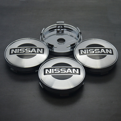 Колпачки на ступицу Nissan NZDK 038 серебро пластик металл 4 шт.