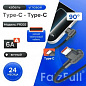 Кабель FaizFull FR202CC 1,2м 60W TC-TC черный нейлон