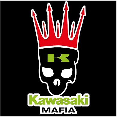 Виниловая наклейка VRC 888 "Кавасаки мафия" 8*12см