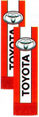 Тканевый вымпел Тойота VDD 06213 синий фон двухсторонний бахрома