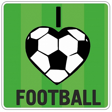 Виниловая наклейка I Love Footbal VRC 606-06